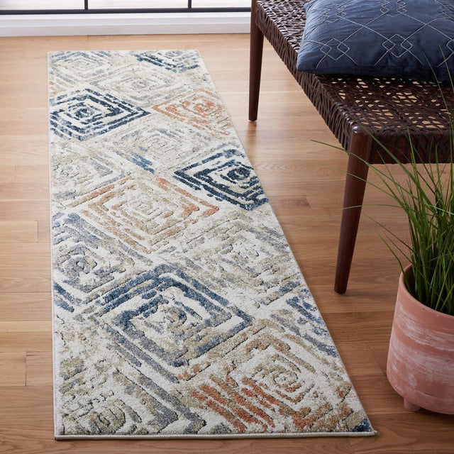 Safavieh Coppertone Cpn324A Ivory/Navy Rugs - Safavieh - cpn324a - 7r