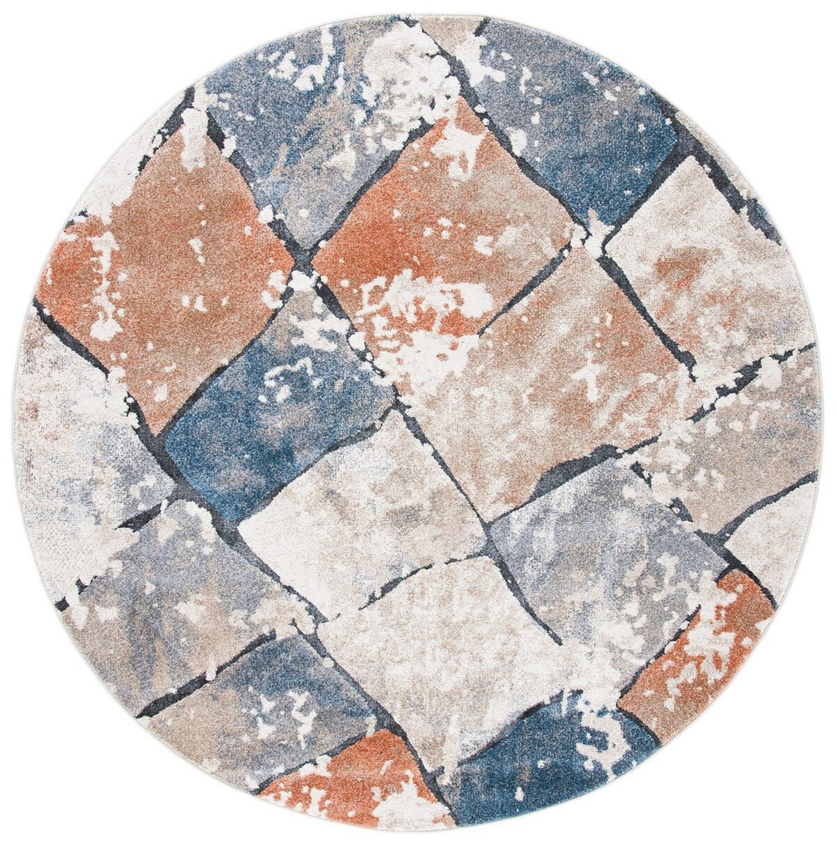 Safavieh Coppertone Cpn327A Ivory/Navy Rugs - Safavieh - cpn327a - 7r