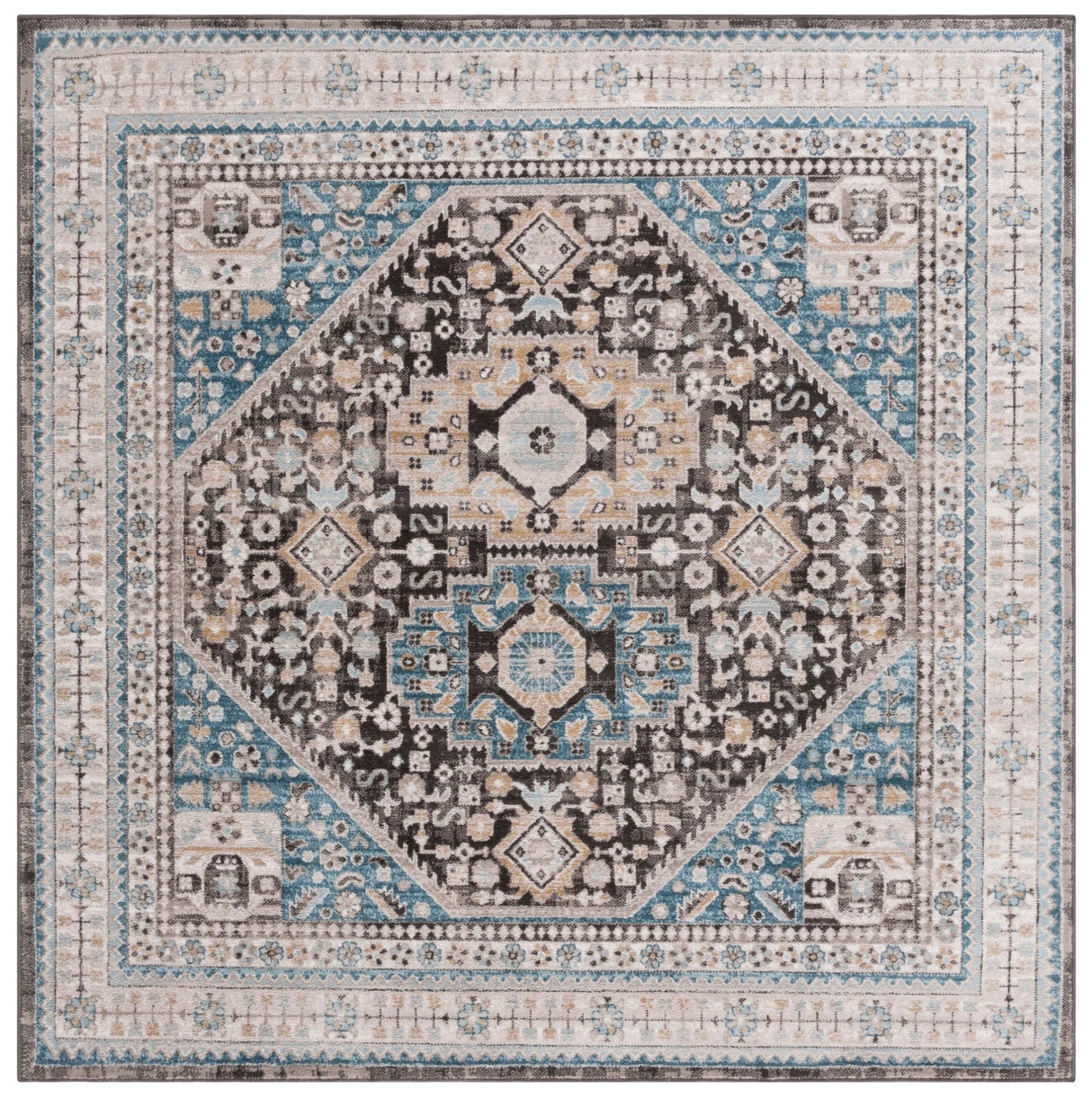 Safavieh Cornelia Crn211T Blue/Charcoal Rug - Safavieh - crn211t - 7r