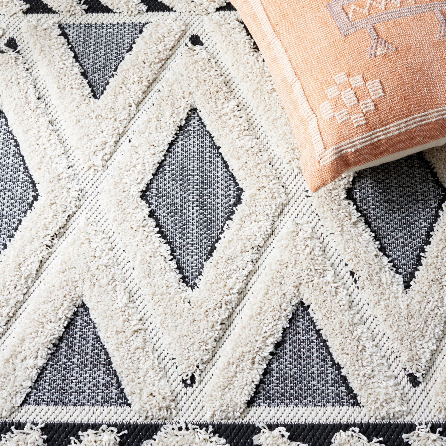 Safavieh Cottage Cot200A Ivory/Dark Grey Rug - Safavieh - cot200a - 7r