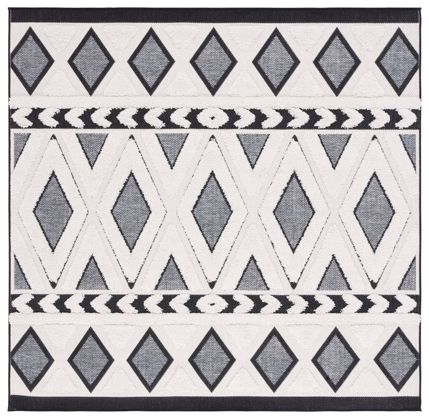 Safavieh Cottage Cot200A Ivory/Dark Grey Rug - Safavieh - cot200a - 7sq
