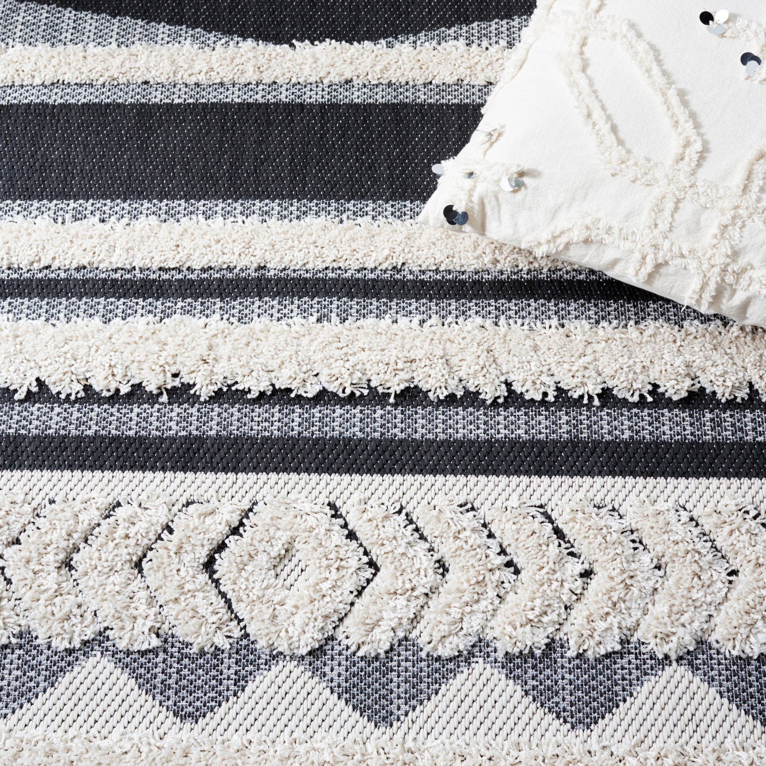 Safavieh Cottage Cot204A Ivory/Black Rug - Safavieh - cot204a - 7r