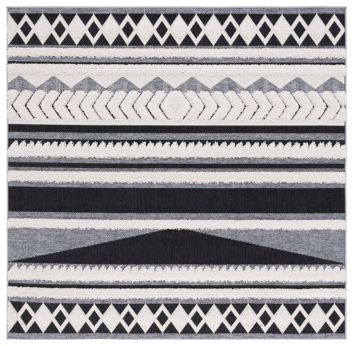 Safavieh Cottage Cot204A Ivory/Black Rug - Safavieh - cot204a - 7sq