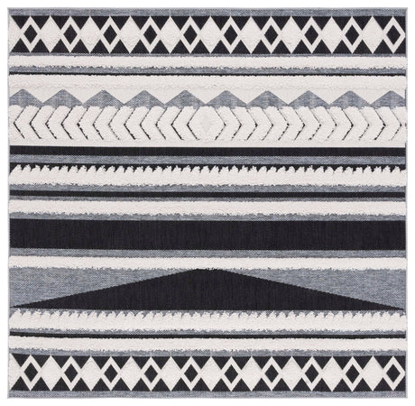 Safavieh Cottage Cot204A Ivory/Black Rug - Safavieh - cot204a - 7sq