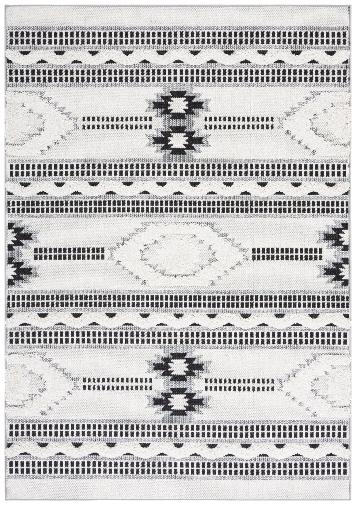 Safavieh Cottage Cot206B Ivory/Black Rug - Safavieh - cot206b - 4
