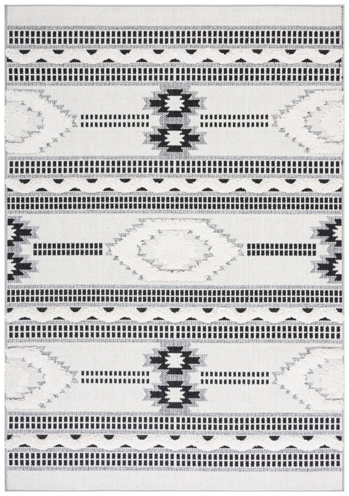 Safavieh Cottage Cot206B Ivory/Black Rug - Safavieh - cot206b - 4