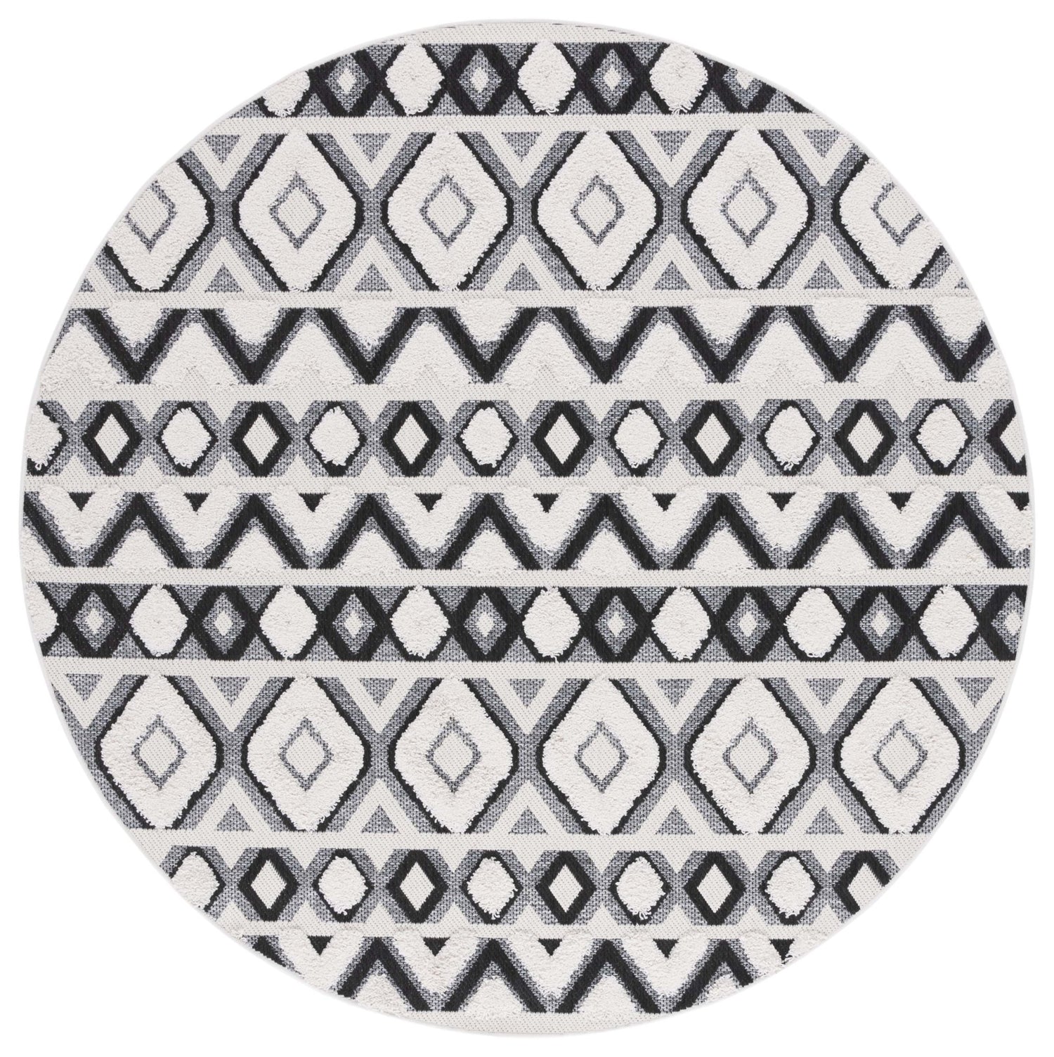 Safavieh Cottage Cot210B Ivory/Black Rug - Safavieh - cot210b - 7r