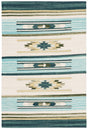 Safavieh Cotton Kilim Klc301J Aqua / Ivory Rugs - Safavieh - klc301j - 4