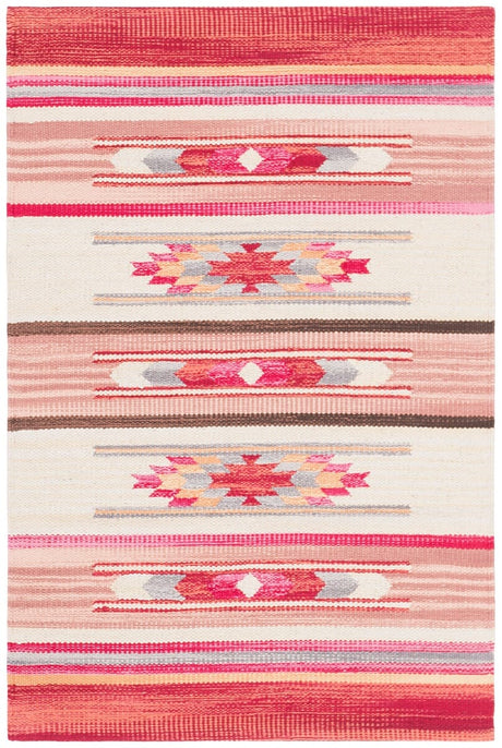 Safavieh Cotton Kilim Klc301Q Red / Ivory Rugs - Safavieh - klc301q - 4