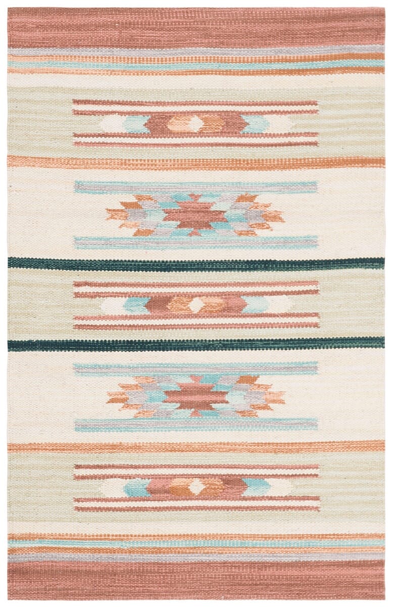 Safavieh Cotton Kilim Klc301T Brown / Ivory Rugs - Safavieh - klc301t - 4