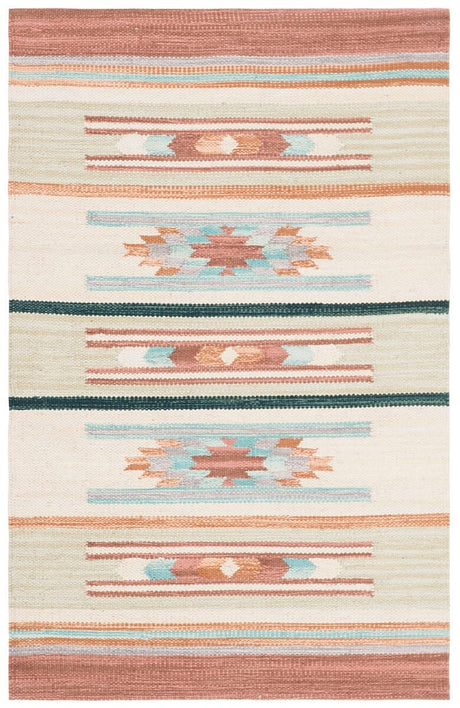 Safavieh Cotton Kilim Klc301T Brown / Ivory Rugs - Safavieh - klc301t - 4