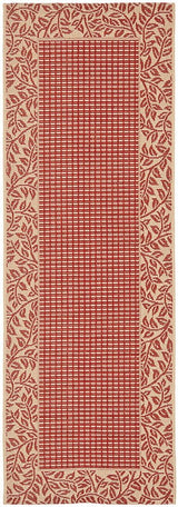 Safavieh Courtyard Cy0727 - 3707 Red / Natural Rugs - Safavieh - cy0727 - 3707 - 27