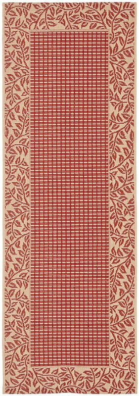 Safavieh Courtyard Cy0727 - 3707 Red / Natural Rugs - Safavieh - cy0727 - 3707 - 27