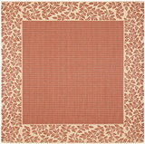 Safavieh Courtyard Cy0727 - 3707 Red / Natural Rugs - Safavieh - cy0727 - 3707 - 7sq