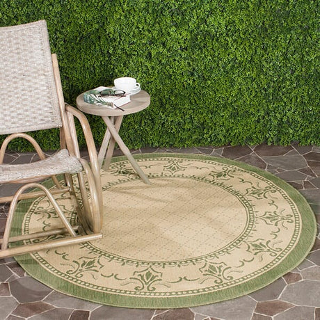 Safavieh Courtyard cy0901 - 1e01 Natural / Olive Rugs - Safavieh - cy0901 - 1e01 - 7sq