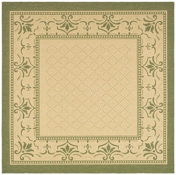 Safavieh Courtyard cy0901 - 1e01 Natural / Olive Rugs - Safavieh - cy0901 - 1e01 - 7sq