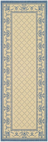 Safavieh Courtyard cy0901 - 3101 Natural / Blue Rugs - Safavieh - cy0901 - 3101 - 27
