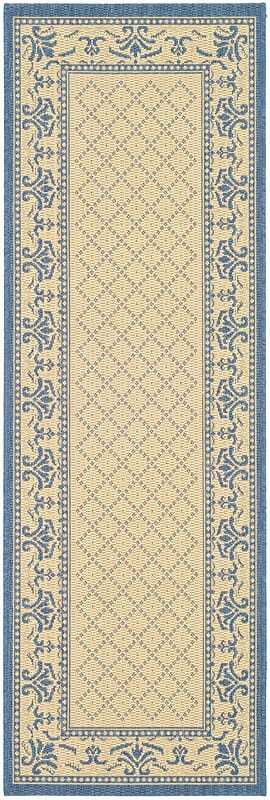 Safavieh Courtyard cy0901 - 3101 Natural / Blue Rugs - Safavieh - cy0901 - 3101 - 27