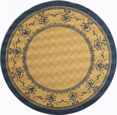 Safavieh Courtyard cy0901 - 3101 Natural / Blue Rugs - Safavieh - cy0901 - 3101 - 6