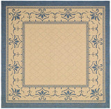 Safavieh Courtyard cy0901 - 3101 Natural / Blue Rugs - Safavieh - cy0901 - 3101 - 7sq