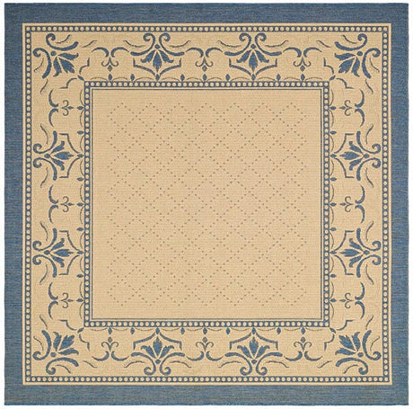 Safavieh Courtyard cy0901 - 3101 Natural / Blue Rugs - Safavieh - cy0901 - 3101 - 7sq