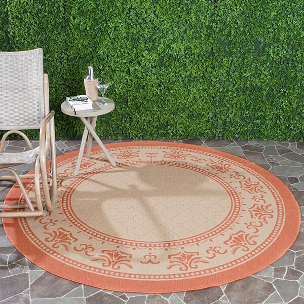 Safavieh Courtyard cy0901 - 3201 Natural / Terra Rugs - Safavieh - cy0901 - 3201 - 7sq