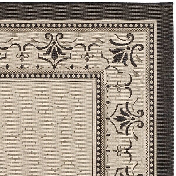 Safavieh Courtyard cy0901 - 3901 Sand / Black Rugs - Safavieh - cy0901 - 3901 - 0