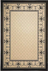 Safavieh Courtyard cy0901 - 3901 Sand / Black Rugs - Safavieh - cy0901 - 3901 - 0