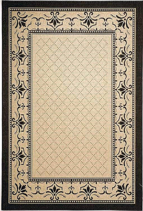 Safavieh Courtyard cy0901 - 3901 Sand / Black Rugs - Safavieh - cy0901 - 3901 - 0