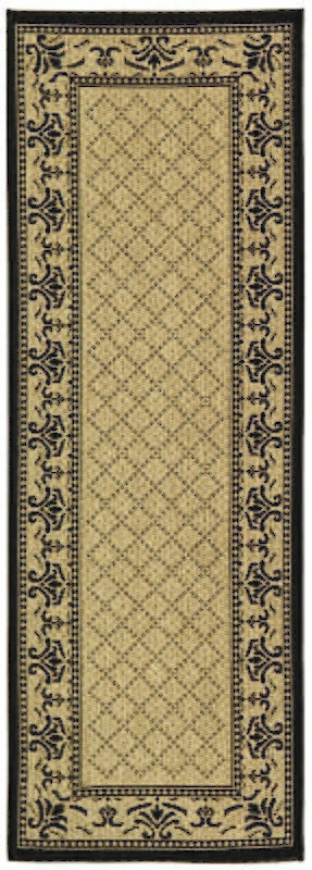 Safavieh Courtyard cy0901 - 3901 Sand / Black Rugs - Safavieh - cy0901 - 3901 - 214