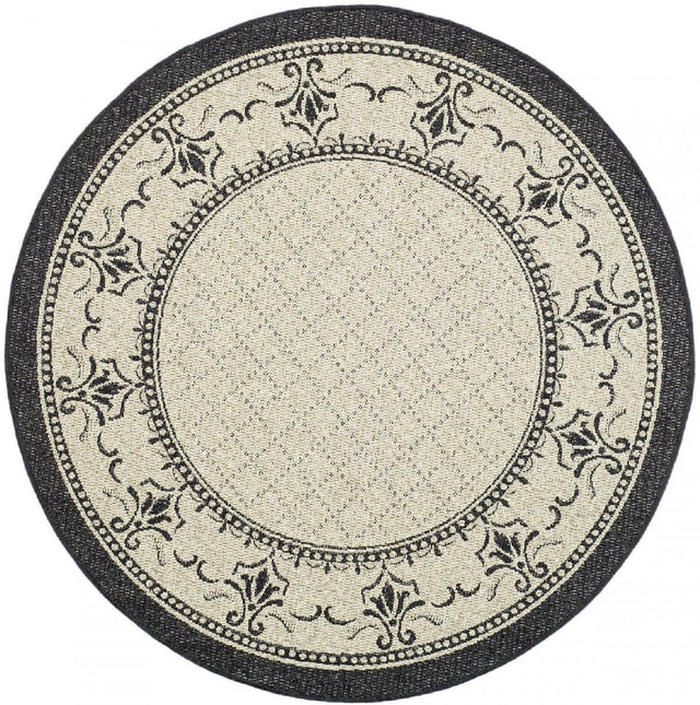 Safavieh Courtyard cy0901 - 3901 Sand / Black Rugs - Safavieh - cy0901 - 3901 - 6