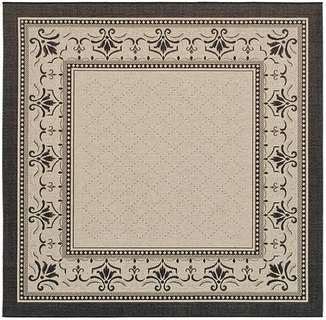 Safavieh Courtyard cy0901 - 3901 Sand / Black Rugs - Safavieh - cy0901 - 3901 - 7sq