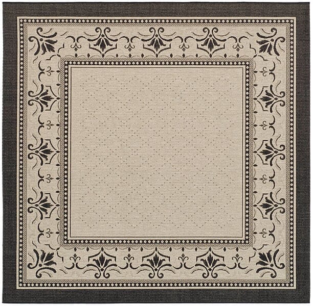 Safavieh Courtyard cy0901 - 3901 Sand / Black Rugs - Safavieh - cy0901 - 3901 - 7sq