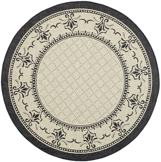 Safavieh Courtyard cy0901 - 3901 Sand / Black Rugs - Safavieh - cy0901 - 3901 - 8r