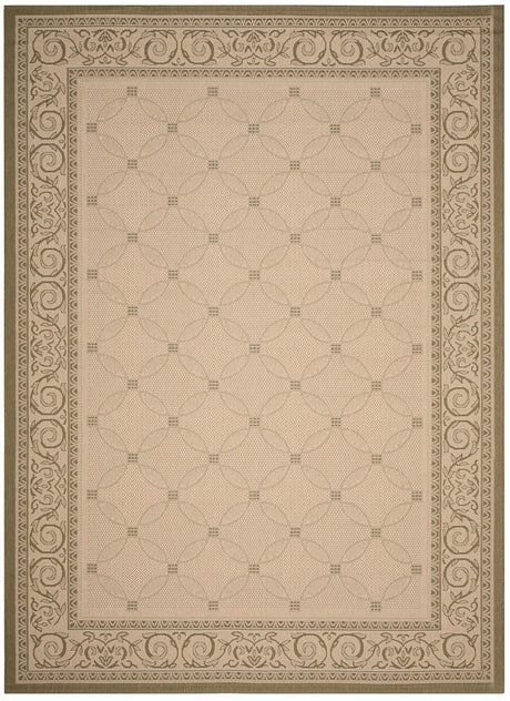 Safavieh Courtyard cy1502 - 1e01 Natural / Olive Rugs - Safavieh - cy1502 - 1e01 - 5r