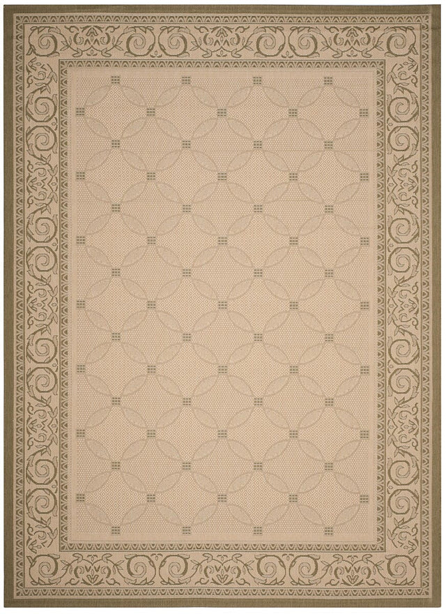 Safavieh Courtyard cy1502 - 1e01 Natural / Olive Rugs - Safavieh - cy1502 - 1e01 - 5r