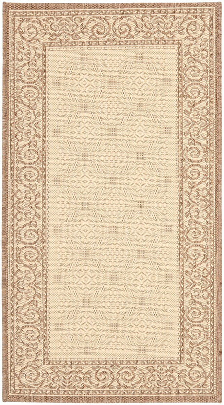 Safavieh Courtyard cy1502 - 3001 Natural / Brown Rugs - Safavieh - cy1502 - 3001 - 5r