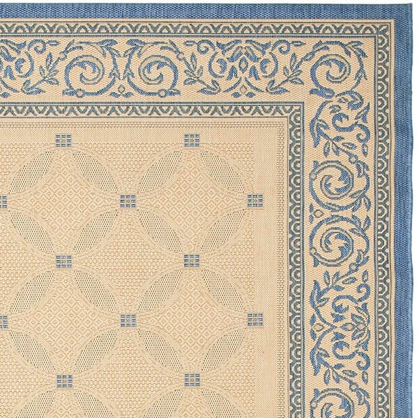 Safavieh Courtyard Cy1502 - 3101 Natural / Blue Rugs - Safavieh - cy1502 - 3101 - 2