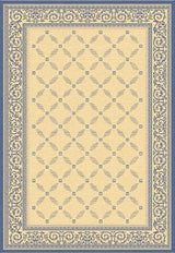 Safavieh Courtyard Cy1502 - 3101 Natural / Blue Rugs - Safavieh - cy1502 - 3101 - 5r