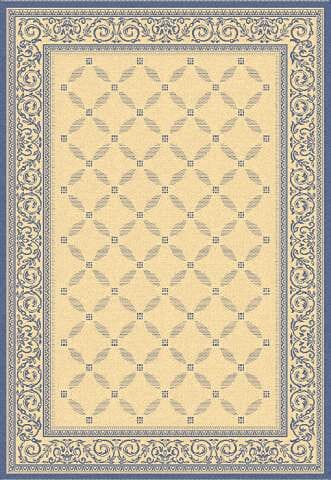 Safavieh Courtyard Cy1502 - 3101 Natural / Blue Rugs - Safavieh - cy1502 - 3101 - 5r