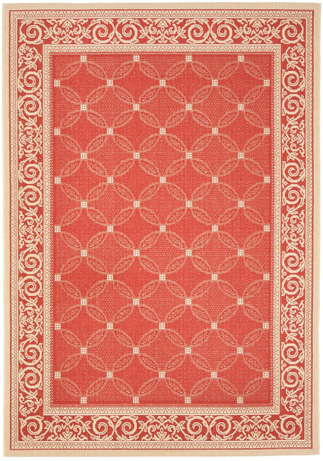 Safavieh Courtyard Cy1502 - 3707 Red / Natural Rugs - Safavieh - cy1502 - 3707 - 2