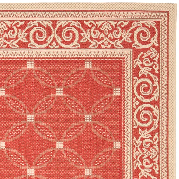 Safavieh Courtyard Cy1502 - 3707 Red / Natural Rugs - Safavieh - cy1502 - 3707 - 2