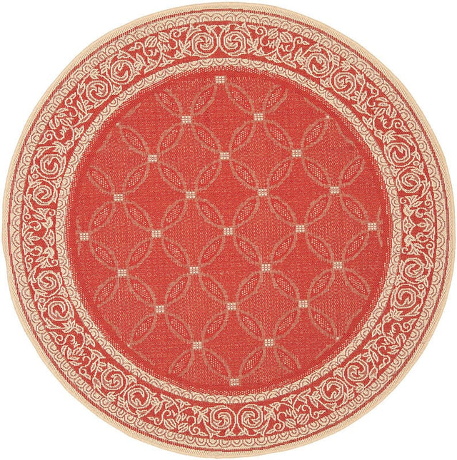 Safavieh Courtyard Cy1502 - 3707 Red / Natural Rugs - Safavieh - cy1502 - 3707 - 5r
