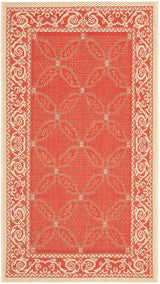 Safavieh Courtyard Cy1502 - 3707 Red / Natural Rugs - Safavieh - cy1502 - 3707 - 5r