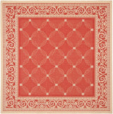 Safavieh Courtyard Cy1502 - 3707 Red / Natural Rugs - Safavieh - cy1502 - 3707 - 7sq
