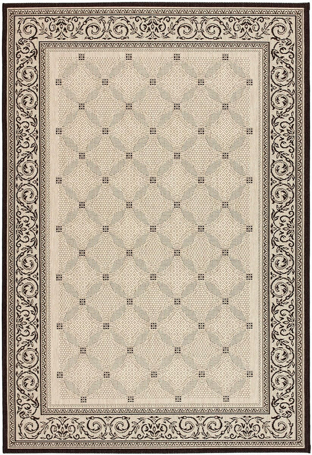 Safavieh Courtyard cy1502 - 3901 Sand / Black Rugs - Safavieh - cy1502 - 3901 - 0