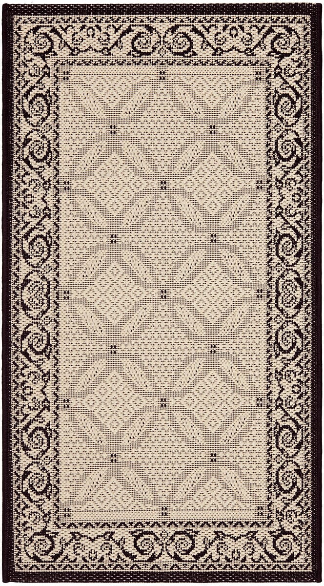 Safavieh Courtyard cy1502 - 3901 Sand / Black Rugs - Safavieh - cy1502 - 3901 - 6