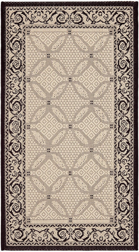 Safavieh Courtyard cy1502 - 3901 Sand / Black Rugs - Safavieh - cy1502 - 3901 - 6