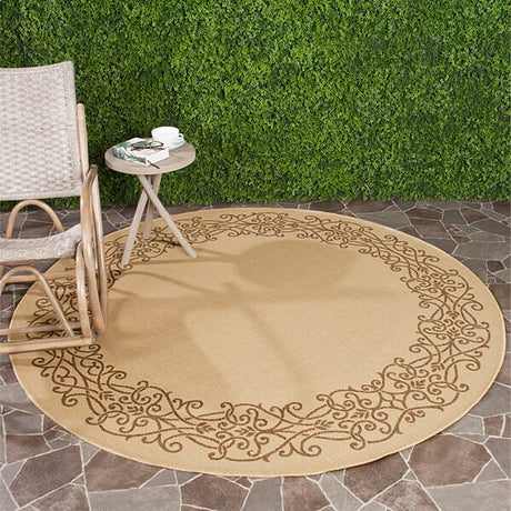 Safavieh Courtyard cy1588 - 3001 Natural / Brown Rugs - Safavieh - cy1588 - 3001 - 8sq