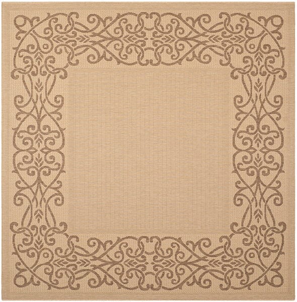 Safavieh Courtyard cy1588 - 3001 Natural / Brown Rugs - Safavieh - cy1588 - 3001 - 8sq